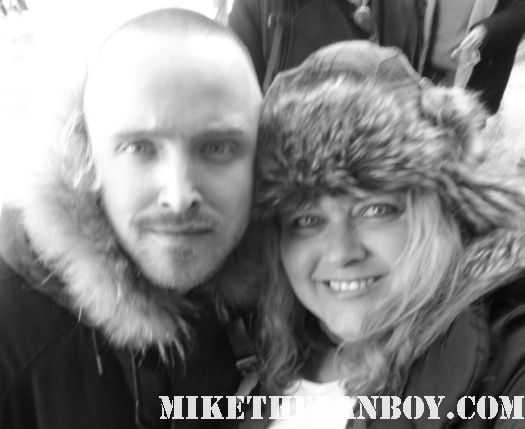 pretty in pinky with big love star Aaron Paul at the sundance 2012 fllm festival rare fan photo 