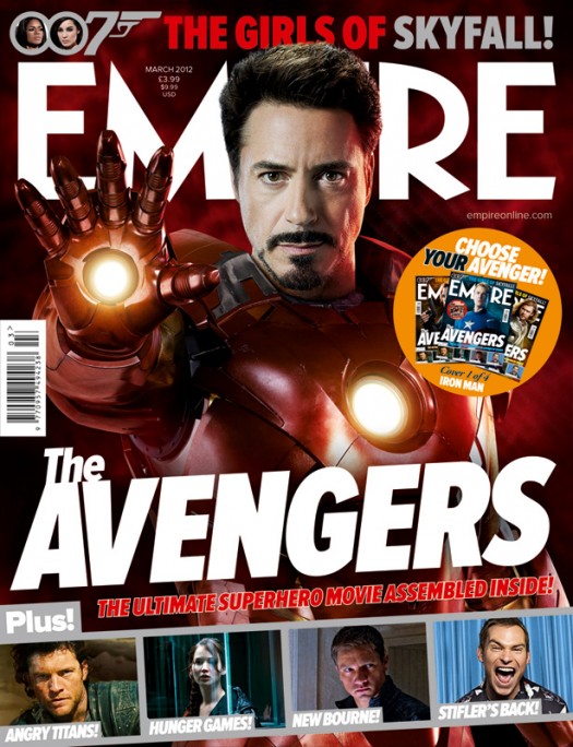 empire magazine limited edition avengers rare promo magazine cover with hot and sexy robert downey jr. as iron man  rare photo shoot joss whedon