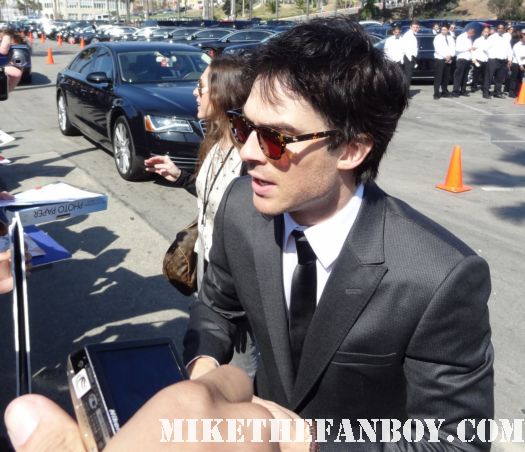 Ian Somerhalder hot sexy signs autographs for fans at the  Independent Spirit Awards 2012 