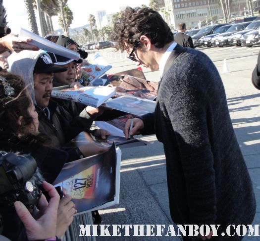 sexy and hot james franco signing autographs for fans at the 2011 Independent Spirit Awards 2011