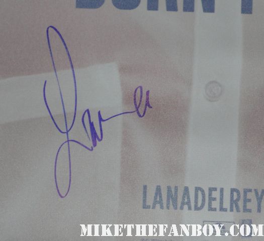 lana del rey signed autograph born to die rare promo vinyl record store promo banner picture poster