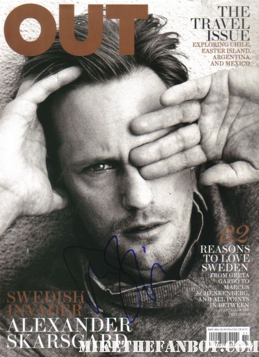 alexander skarsgard signed autograph out magazine true blood limited edition hot sexy gay magazine photo shoot