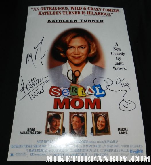 serial mom signed autograph promo movie poster matthew lillard kathleen turner ricki lake
