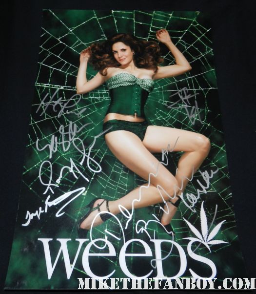 weeds cast signed autograph season 5 promo poster mary louise parker hunter parrish demian bichir kevin nealon justin kirk