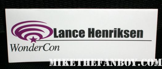 lance hendrickson at the wondercon 2012 panel alien star rare promo hot bishop rare promo 