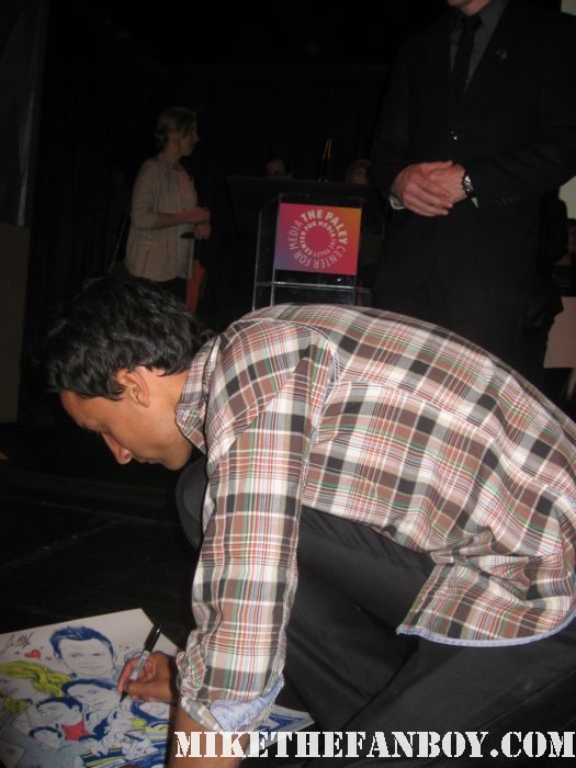 Danny Pudi signing Community poster rare signed autograph paleyfest 2012 promo rare