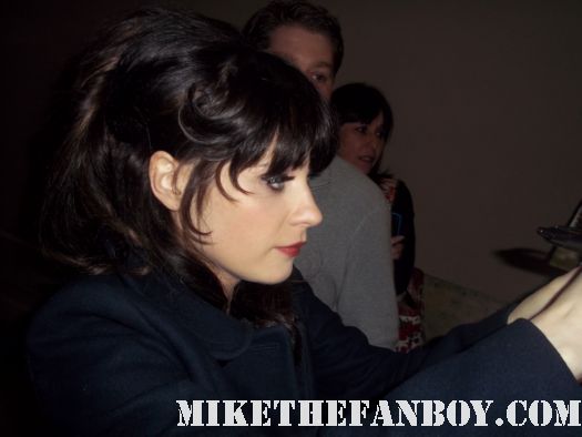 sexy zooey deschanel signs autographs for fans after taping a talk show new girl rare promo she and him rare 500 days of summer rare promo hot sexy photo shoot