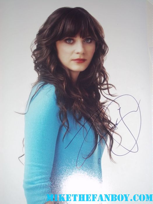 zooey deschanel signed autograph promo photo hot rare sexy zooey deschanel signs autographs for fans after taping a talk show new girl rare promo she and him rare 500 days of summer rare promo hot sexy photo shoot