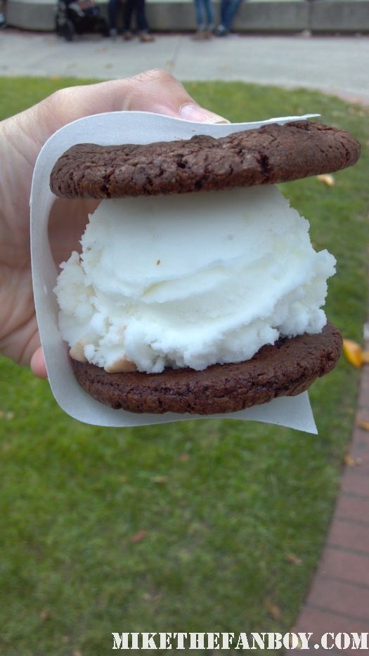 Big ole ice cream sandwhich at the los angeles times festival of books 2012 