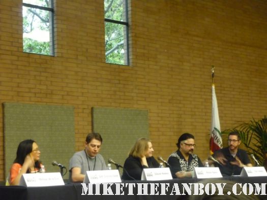 Bump in the Night panel at the los angeles times festival of books 2012 (L-R) Melissa de la Cruz the Blueblood Series among others , Seth Grahame-Smith “Pride and Prejudice and Zombies”, Deborah Harkness “A Discovery of Witches”, Richard Kadrey “Sandman Slim” and Paul Tremblay “The Little Sleep” and moderator 