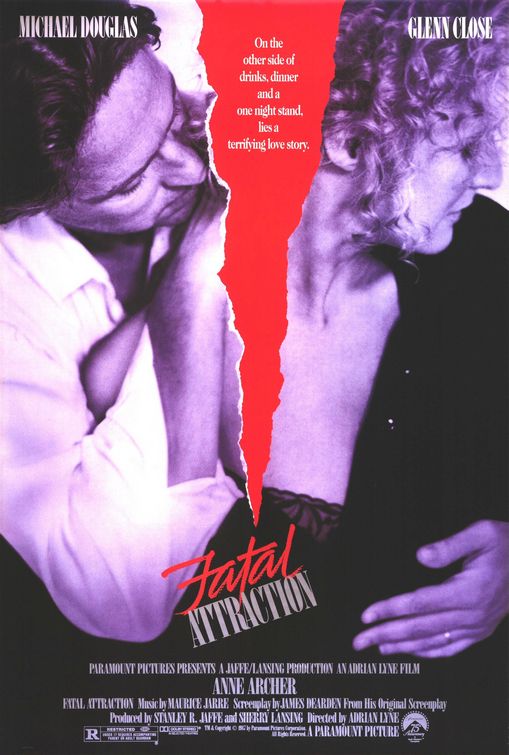 fatal_attraction rare promo one sheet movie poster glenn close michael douglas