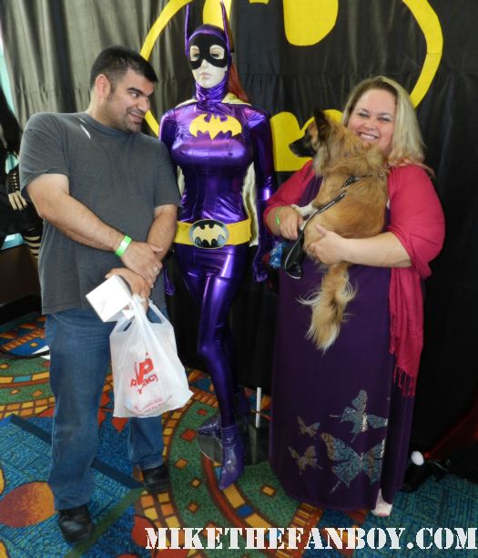 big mike and pinky posing with superhero costumes at the hollywood show in burbank rare promo mike the fanboy writers