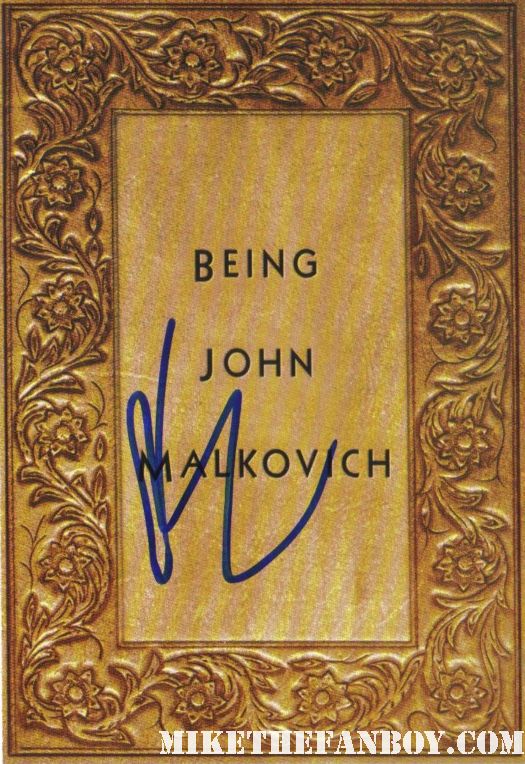 john cusack signed being john malkovich dvd cover rare promo cameron diaz rare promo