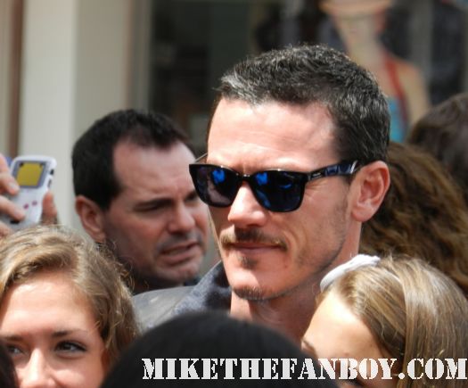 sexy luke evans arriving to john cusack's walk of fame star ceremony on hollywood blvd