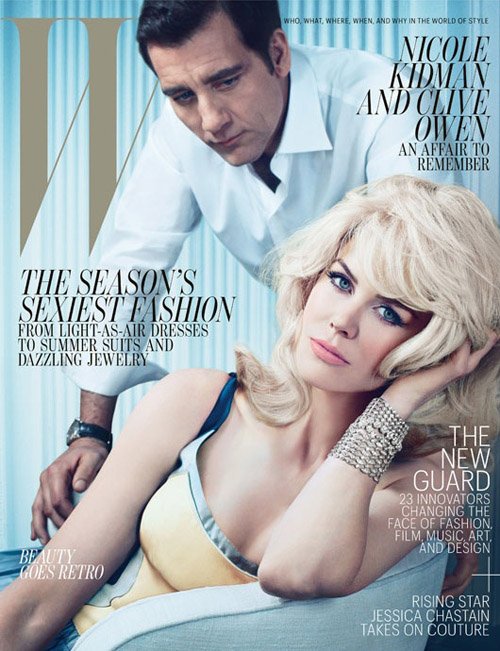 kidman-owen-wmag nicole kidman and clive owen sexy hot couple on the may 2012 cover of w magazine sexy photo shoot rare promo hbo's Hemingway & Gellhorn