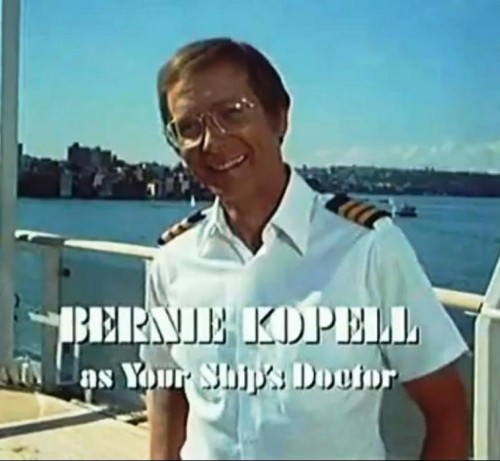 bernie kopell rare press promo still the love boat ship's doctor title card doctor on love boat