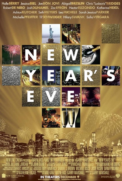 new years eve rare promo one sheet movie poster lea michelle katherine heigl sofia vergara bon jovi ashton kutcher