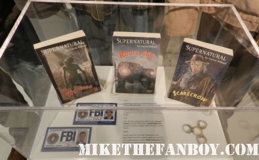 supernatural costumes and props on display at the paley centers out of the box exhibit jenson ackles jared padalecki