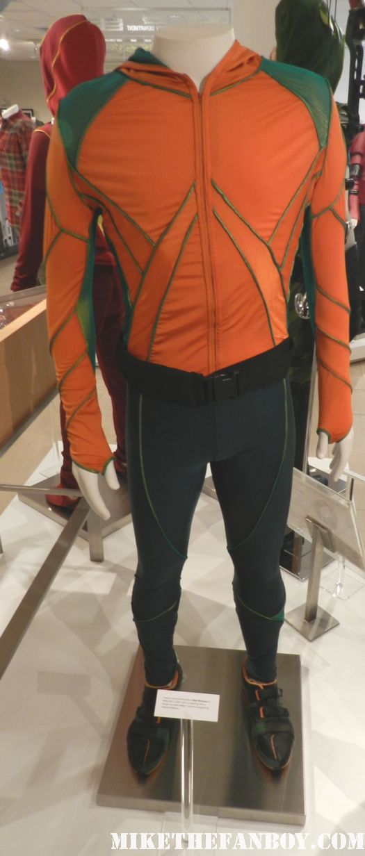 aquaman rare prop and costume from smallville on display at the paley center out of the box display