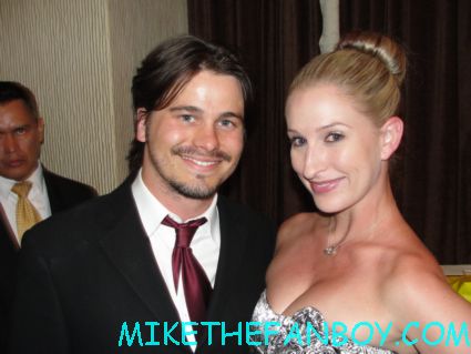 Kaci from mike the fanboy with jason ritter at the third annual thirst benefit at the beverly hilton