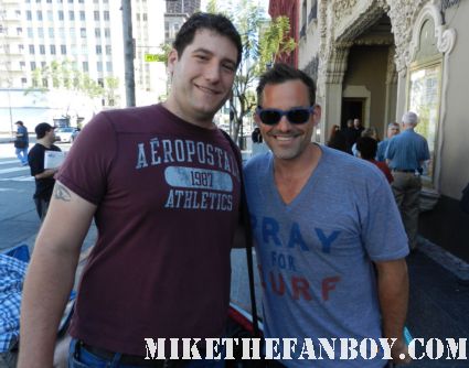 sexy nicholas brendon aka xander with mike the fanboy at the young playwright's festival gala