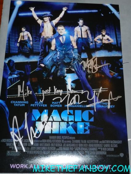 magic mike signed autograph mini movie poster matthew bomer alex pettyfer Matthew McConaughey
