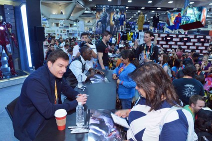 Don Cheadle and Shane Black  signing autographs for fans robert downey jr and the iron man kids sdcc 2012 Comic-Con International 2012 - Marvel Studios Panels