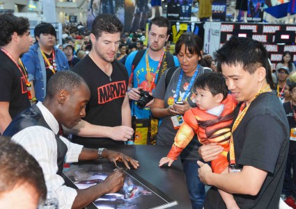 Don Cheadle and Shane Black signing autographs for fans robert downey jr and the iron man kids sdcc 2012 Comic-Con International 2012 - Marvel Studios Panels