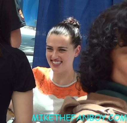 Katie McGrath signing autographs at san diego comic con 2012 sdcc 2012 merlin autograph signing rare promo