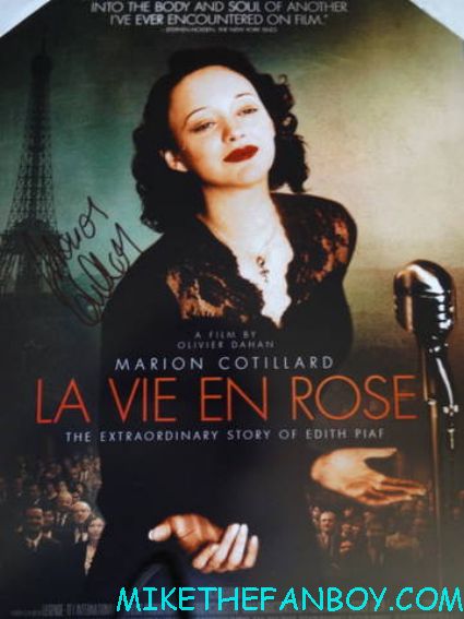 Marion Cotillard signed autograph la vie en rose promo mini movie poster hot sexy rare promo fine signature