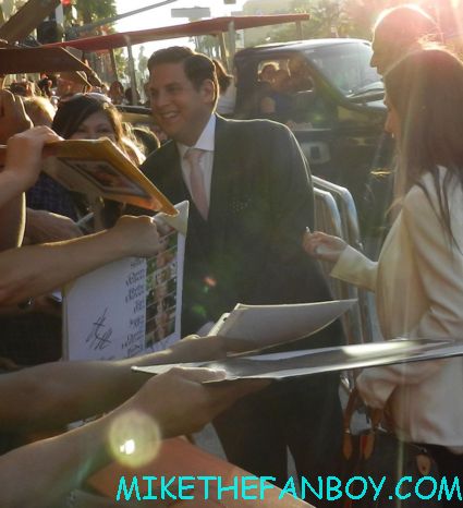 Jonah hill greeting fans and signing autographs at the watch movie premiere in hollywood rare promo little fat fuck