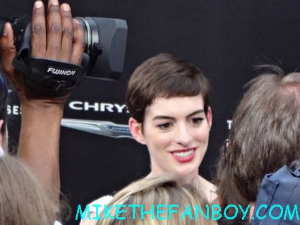 Anne Hathaway arriving to the dark knight Rises world movie premiere in new york city rare promo hot 