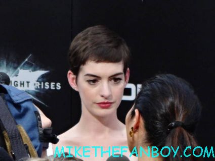 Anne Hathaway arriving to the dark knight Rises world movie premiere in new york city rare promo hot 