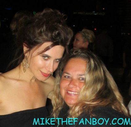 valentina cervi posing for a fan photo at the true blood season 5 wrap party hot sexy cougar town star