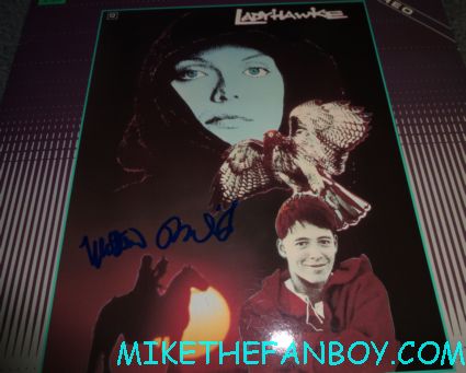 matthew broderick signed autograph ladyhawke rare laserdisc promo movie poster signature rare 