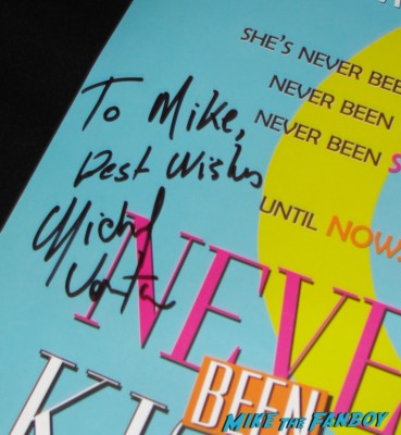 Never Been Kissed rare UK Quad mini movie poster signed autograph drew barrymore david arquette michael vartan hot sexy 