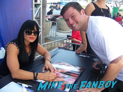 sexy aksana wrestler looking hot at the wwe Summer Slam Axxess 2012 fan event downtown los angeles signing autographs rare promo 