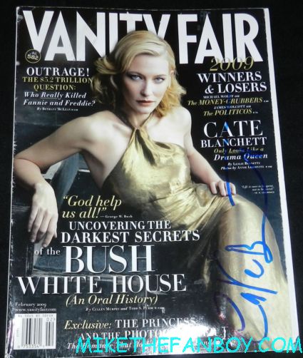 cate blanchett signed autograph vanity fair magazine naked photo uk edition rare promo indiana jones