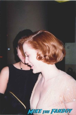 Sexy Gillian Anderson posing for a fan photo on emmy award night x files star scully rare promo hot sexy redhead