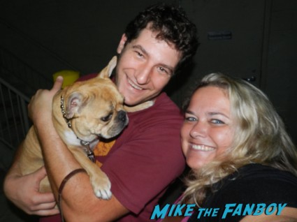 Mike the Fanboy with Theo the cutest french bulldog ever walking down the ally brown bulldog cute rare 