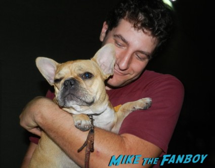 Mike the Fanboy with Theo the cutest french bulldog ever walking down the ally brown bulldog cute rare 