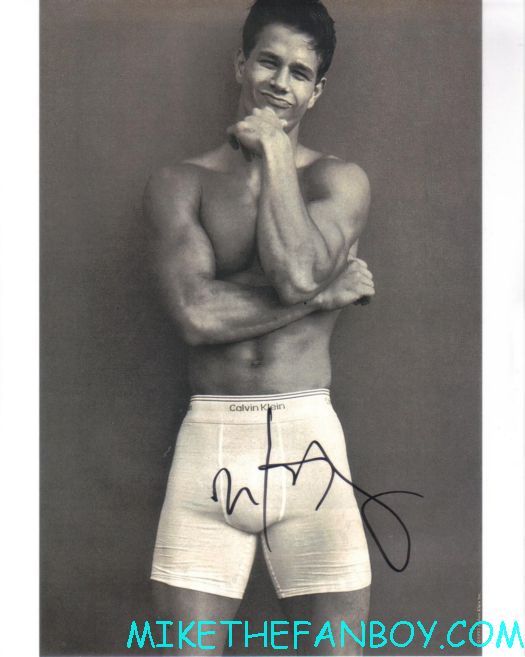 mark wahlberg signed autograph calvin klein photo hot sexy shirtless photo shoot underwear naked sexy