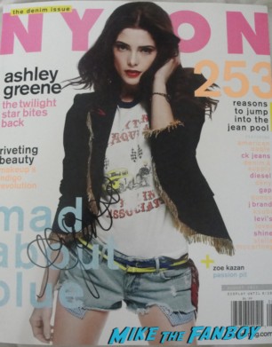 ashley greene signed autograph nylon magazine september 2012 magazine cover hot sexy rare promo twilight star ashley greene sexy hot signing autographs for fans after a taping of jimmy kimmel live in hollywood rare promo sexy 