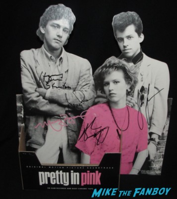 andrew mccarthy signed autograph signature pretty in pink counter standee movie poster rare promo hot molly ringwald jon cryer harry dean stanton annie potts