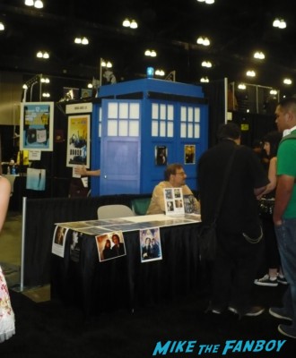 dr. who people peddling merchandise at  stan lee's comikaze expo 2012 sweating in the heat of the day