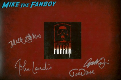 masters of horror mini movie poster signed autograph john landis joe dante rare promo
