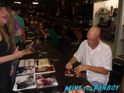 Michael Berryman signing autographs for fans at dark delicacies at the jeepers creepers blu ray dvd signing below zero the hills have eyes