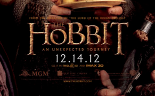 The Hobbit rare promo movie poster promo main logo teaser movie poster martin freeman hot bilbo baggins rare lord of the rings