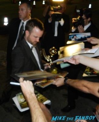sexy aaron paul signing autographs at the Emmy Party 2012! The Stars Of AMC! Breaking Bad! Mad Men! With Aaron Paul! Bryan Cranston! John Slattery! RJ Mitte! Betsy Brandt! Autographs! Photos and More!