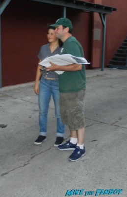Alia Shawkat signing autographs for fans and posing for fan photos arrested development